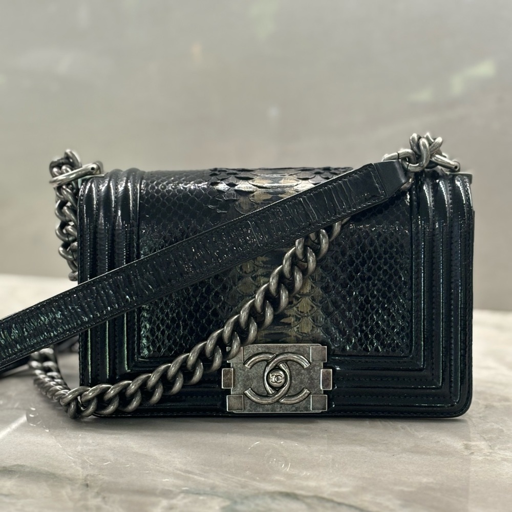 Chanel Small Boy Bag Python
